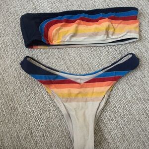 Rip Curl Multicolor Striped Bikini